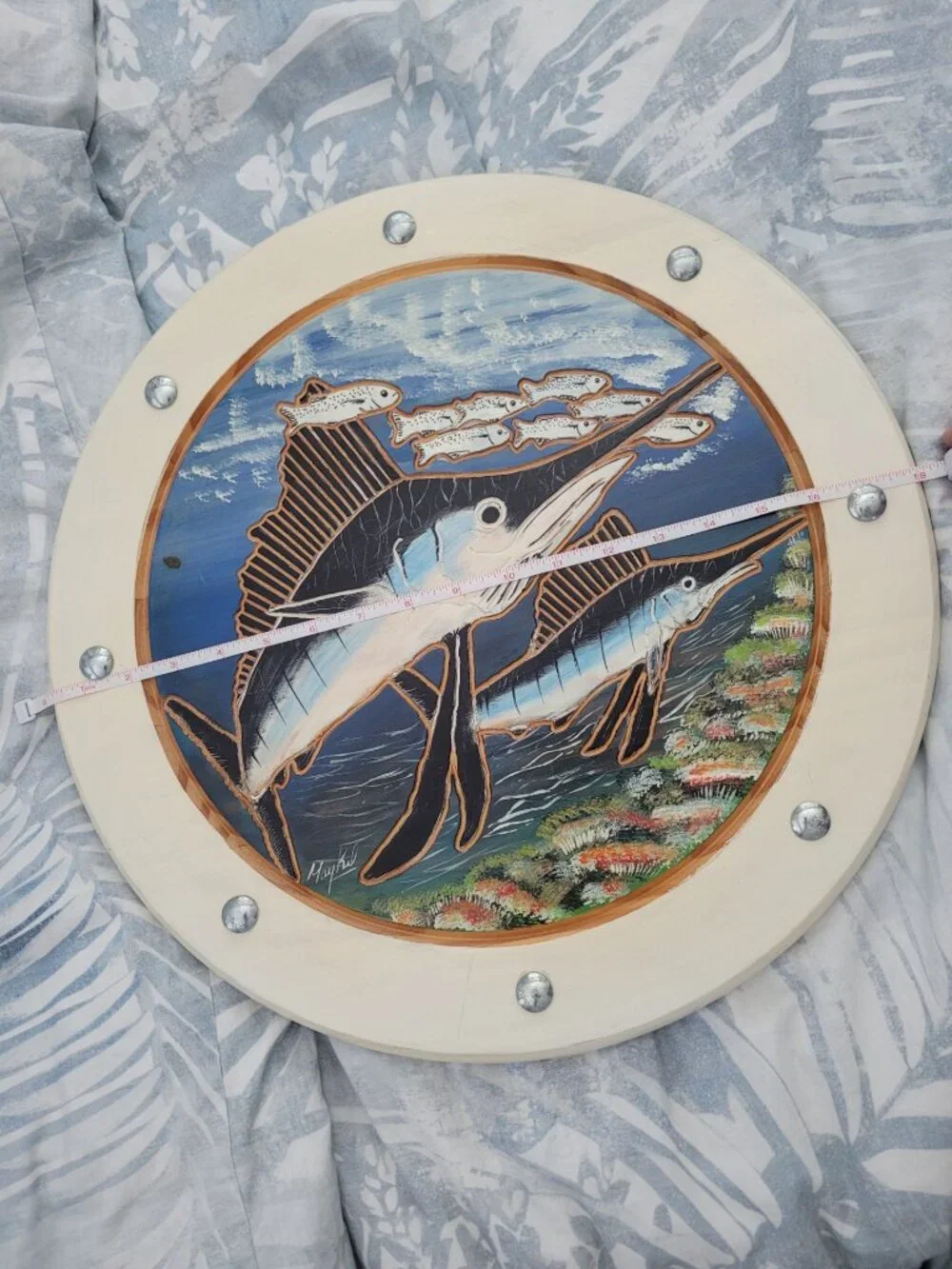 Nautical Hand Carved and Hand Painted by Maykel Medina